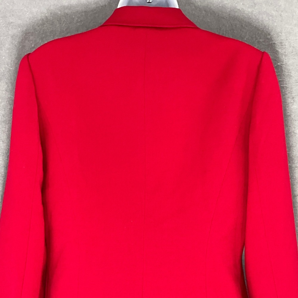 Calvin Klein Red Stretch‎ Blazer Jacket Women's Size 6 Career Office - Picture 7 of 16